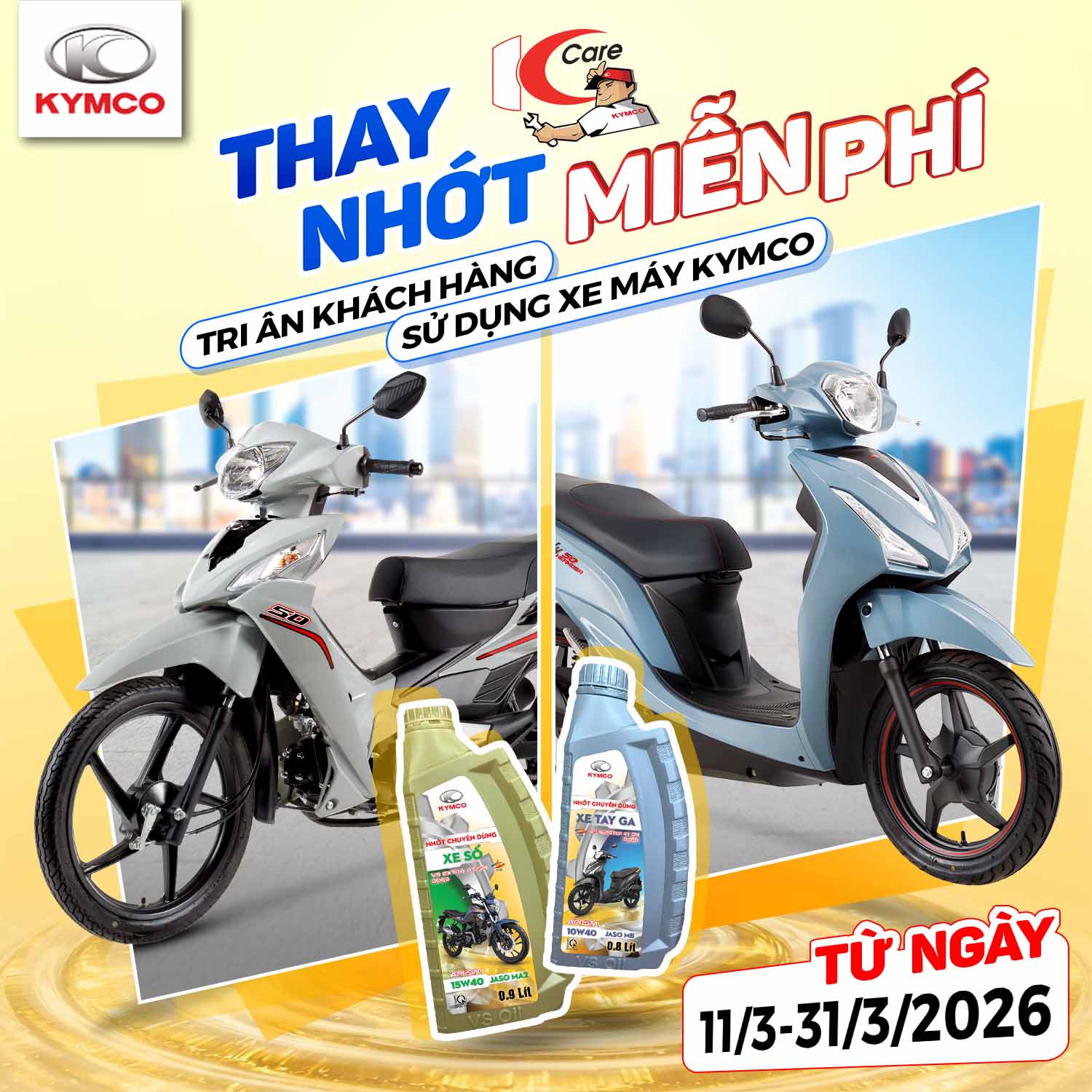 Kymco thay nhớt