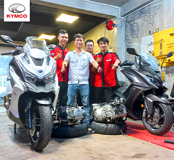 ﻿Kymco Việt Nam hỗ trợ huấn luyện kỹ thuật cho trạm bảo hành xe phân khối lớn Kymco
