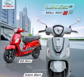 Like 50 Fi 2026 thêm màu mới: đỏ đen, xám đen Like 50 Fi 2026 thêm màu mới: đỏ đen, xám đen