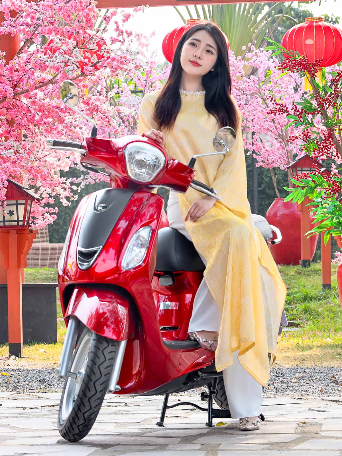 like 50cc tay ga m&agrave;u đỏ