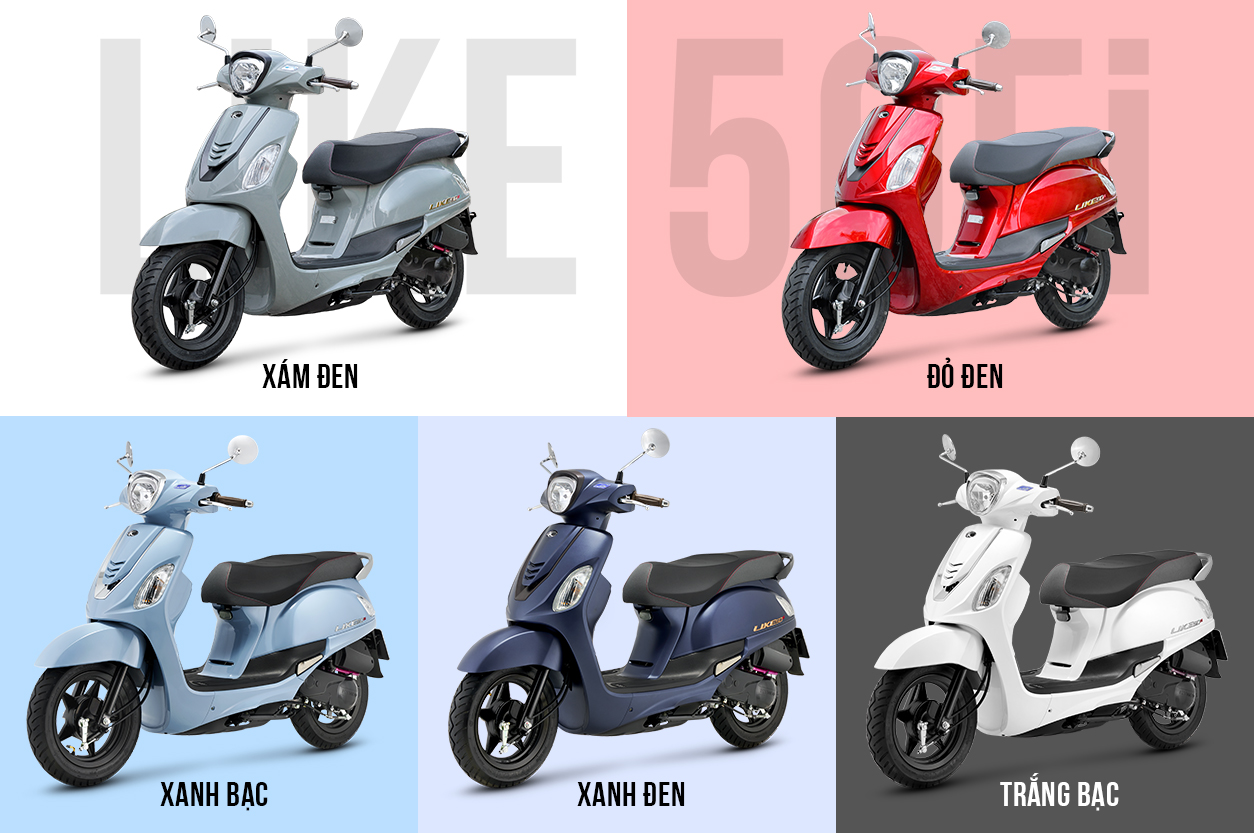 C&aacute;c phi&ecirc;n bản xe Like 50Fi m&agrave;u mới hiện nay